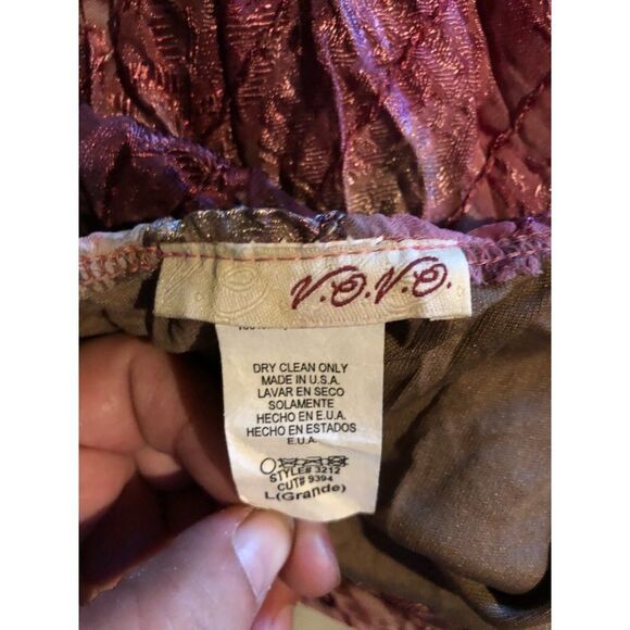 V.O.V.O. Vintage Y2K Long Asymmetrical Artsy Boho Sequined Cocktail Dress Large - Picture 9 of 9